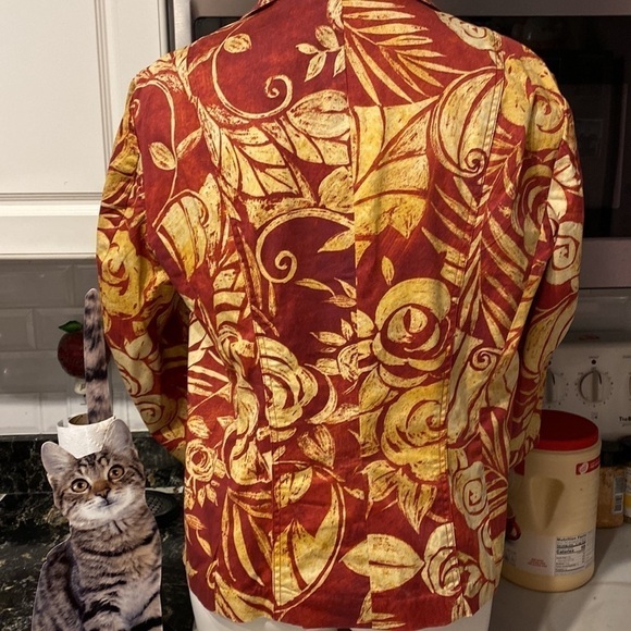 N womens Chico’s 3/4 sleeve stretch button front lightweight jacket size 2 EUC - Picture 2 of 3